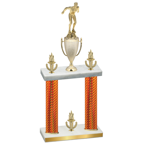 Double Orange Carbon Fiber Victory Swimming Trophy