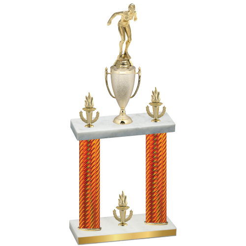 Double Orange Carbon Fiber Victory Tennis Trophy