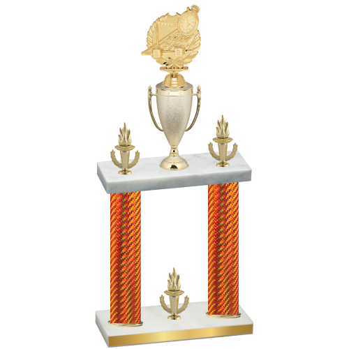 Double Orange Carbon Fiber Victory Swimming Trophy
