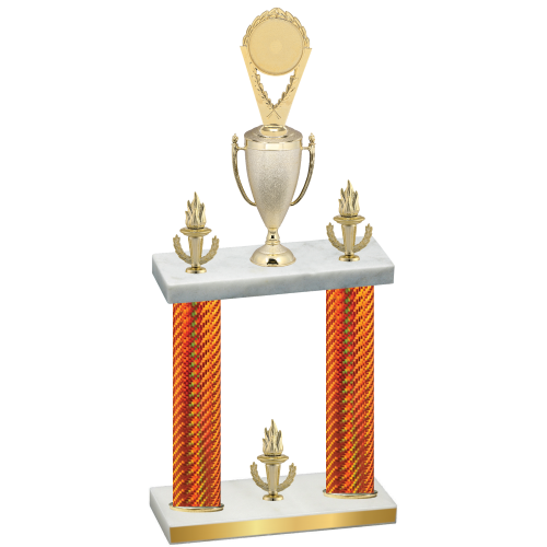 Double Orange Carbon Fiber Victory Insert Trophy