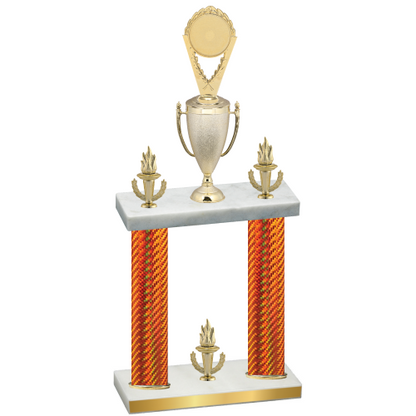 Double Orange Carbon Fiber Victory Insert Trophy