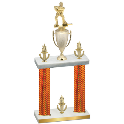 Double Orange Carbon Fiber Victory Hockey Trophy