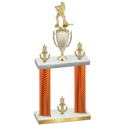 Double Orange Carbon Fiber Victory Hockey Trophy