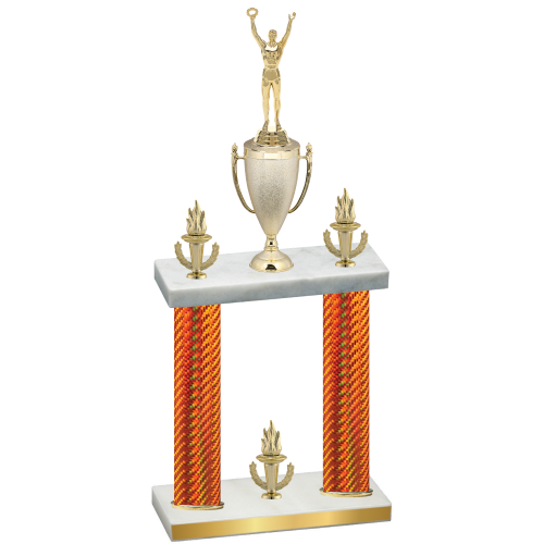 Double Orange Carbon Fiber Victory Victory Trophy