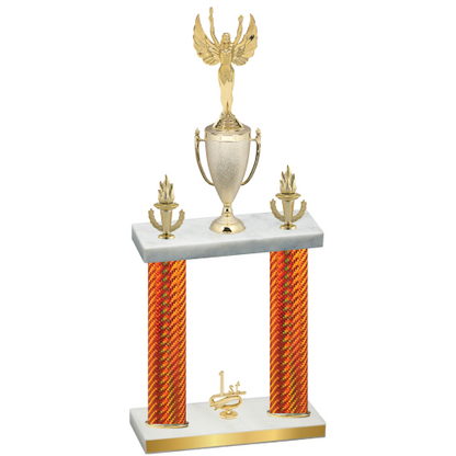 Double Orange Carbon Fiber First Place Victory Trophy
