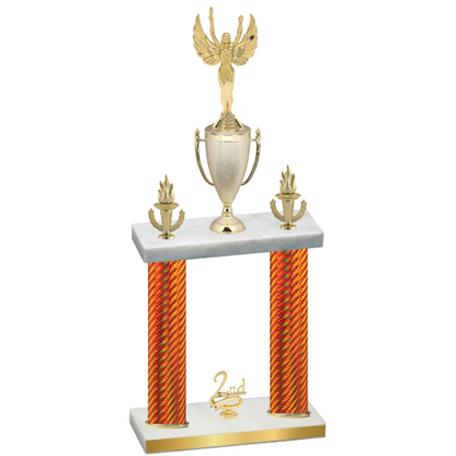 Double Orange Carbon Fiber Second Place Victory Trophy