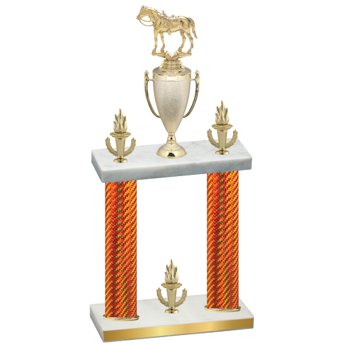 Double Orange Carbon Fiber Victory Horses Trophy
