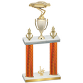 Double Orange Carbon Fiber First Place Cars Trophy