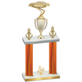 Double Orange Carbon Fiber Fourth Place Cars Trophy