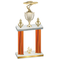 Double Orange Carbon Fiber Fourth Place Cars Trophy