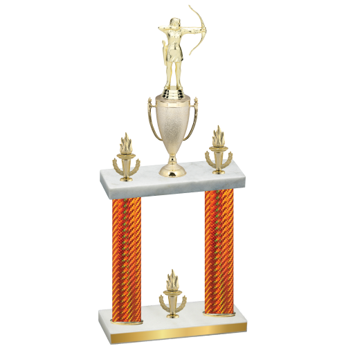 Double Orange Carbon Fiber Victory Archery Trophy