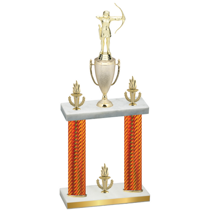 Double Orange Carbon Fiber Victory Archery Trophy