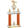 Double Orange Carbon Fiber Victory Fishing Trophy