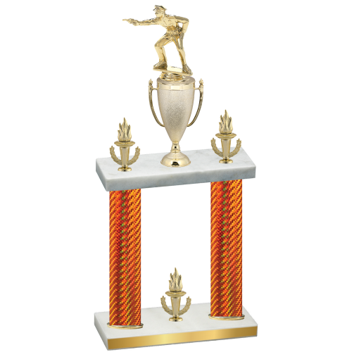 Double Orange Carbon Fiber Victory Shooter Trophy