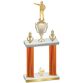 Double Orange Carbon Fiber Fourth Place Shooter Trophy