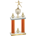 Double Orange Carbon Fiber Victory Skater Trophy