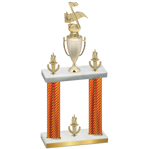 Double Orange Carbon Fiber Victory Music Trophy
