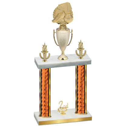 Double Orange Glacier Second Place Soccer Trophy