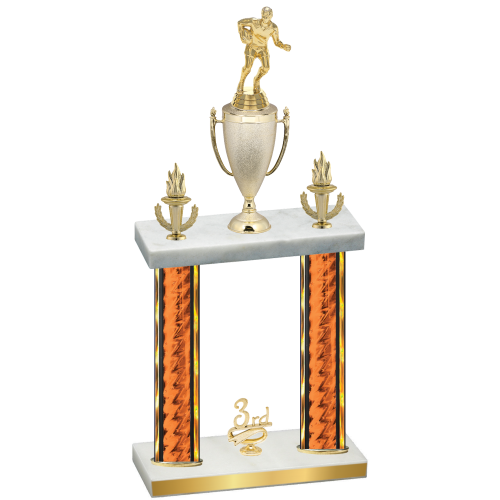 Double Orange Glacier Third Place Rugby Trophy