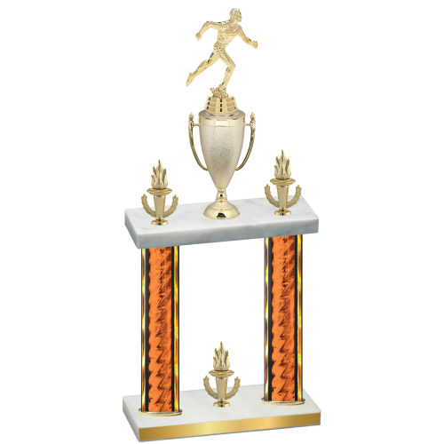 Double Orange Glacier Victory Running Trophy