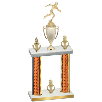 Double Orange Glacier Victory Running Trophy