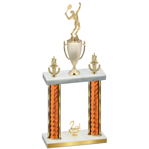 Double Orange Glacier Second Place Tennis Trophy