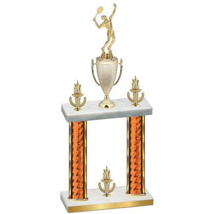Double Orange Glacier Victory Tennis Trophy