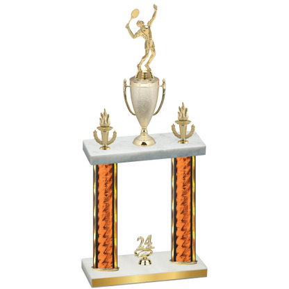 Double Orange Glacier Year Tennis Trophy