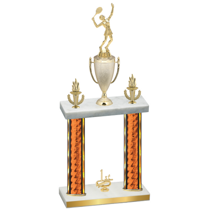 Double Orange Glacier First Place Tennis Trophy