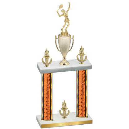 Double Orange Glacier Victory Tennis Trophy