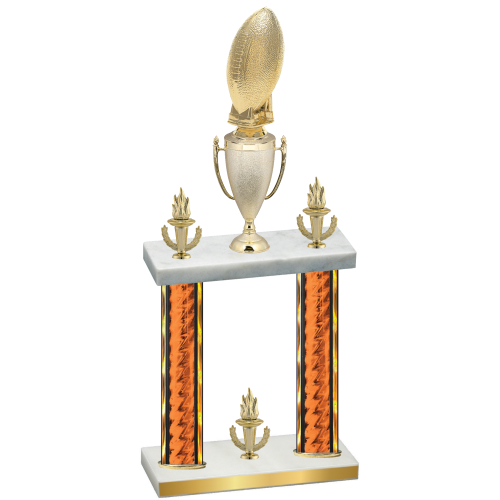 Double Orange Glacier Victory Football Trophy