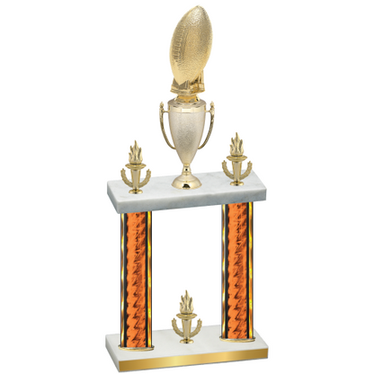Double Orange Glacier Victory Football Trophy