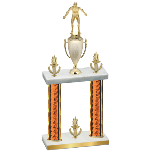 Double Orange Glacier Victory Wrestling Trophy
