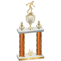 Double Orange Glacier Fourth Place Bowling Trophy