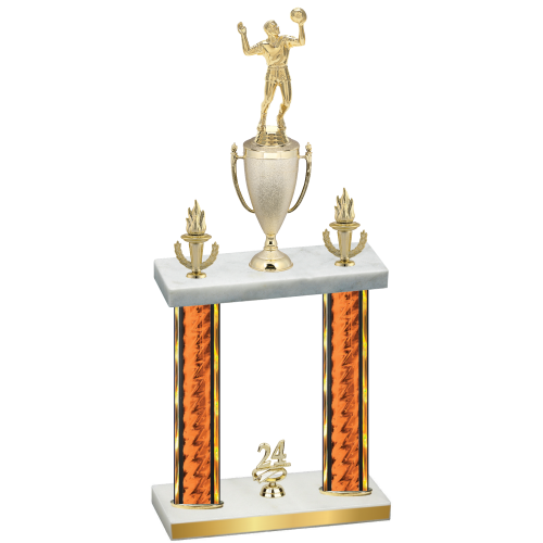 Double Orange Glacier Year Volleyball Trophy