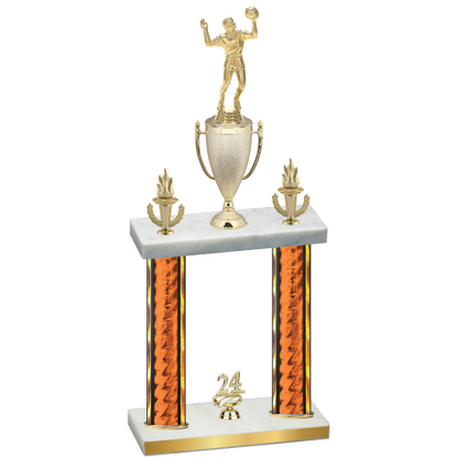 Double Orange Glacier Year Volleyball Trophy