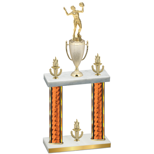 Double Orange Glacier Victory Volleyball Trophy