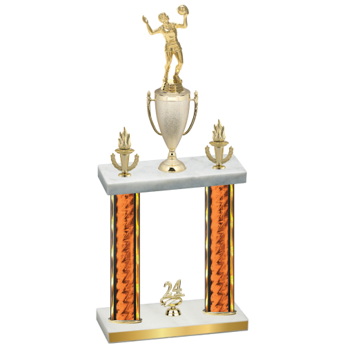 Double Orange Glacier Year Volleyball Trophy