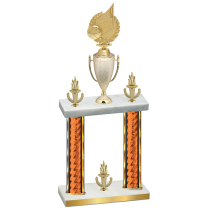 Double Orange Glacier Victory Volleyball Trophy