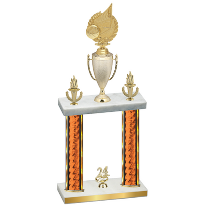 Double Orange Glacier Year Volleyball Trophy