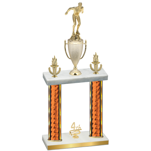 Double Orange Glacier Fourth Place Swimming Trophy
