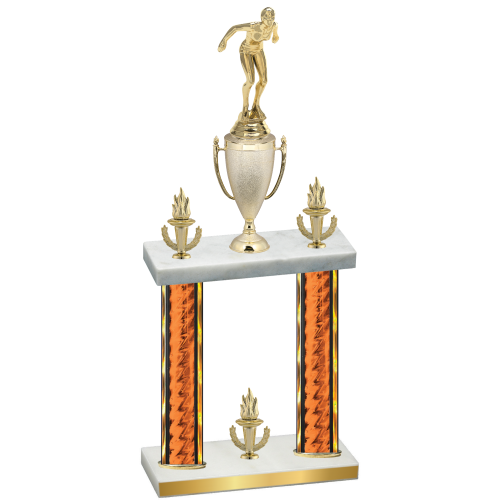 Double Orange Glacier Victory Tennis Trophy