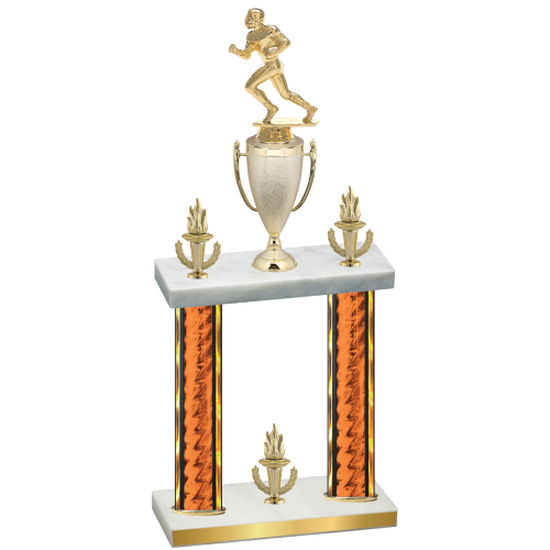 Double Orange Glacier Victory Football Trophy