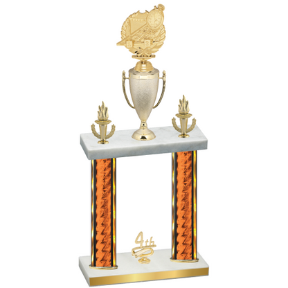 Double Orange Glacier Fourth Place Swimming Trophy