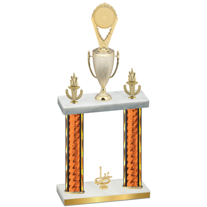 Double Orange Glacier First Place Insert Trophy