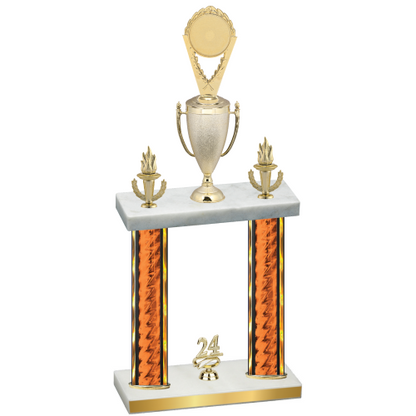 Double Orange Glacier Year Insert Trophy