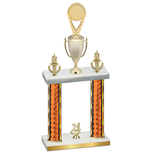 Double Orange Glacier Year Insert Trophy