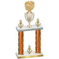 Double Orange Glacier Victory Cheerleading Trophy