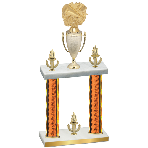 Double Orange Glacier Victory Cheerleading Trophy