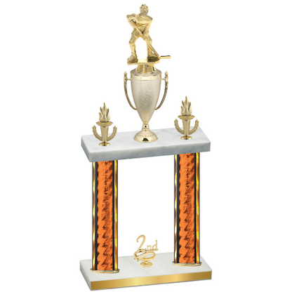 Double Orange Glacier Second Place Hockey Trophy
